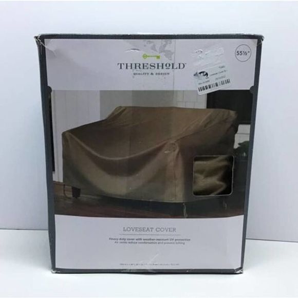 Threshold Heavy-Duty UV Protection Loveseat Cover with Air Vents Weather Resist - Picture 2 of 4